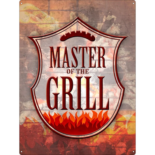 Master of the Grill Sign Tin Wall Décor