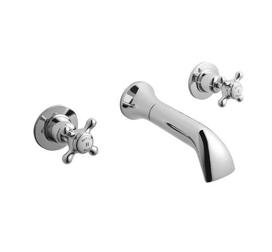 Topaz Wall Mounted Pillar Tap