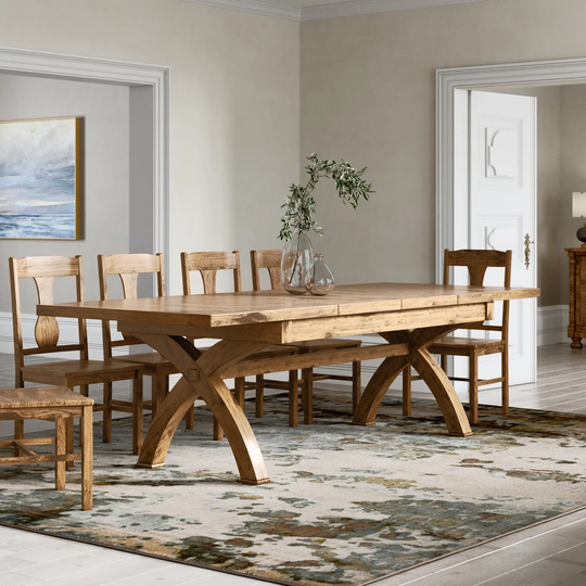 Apollonia Cross Leg Extendable Dining Table