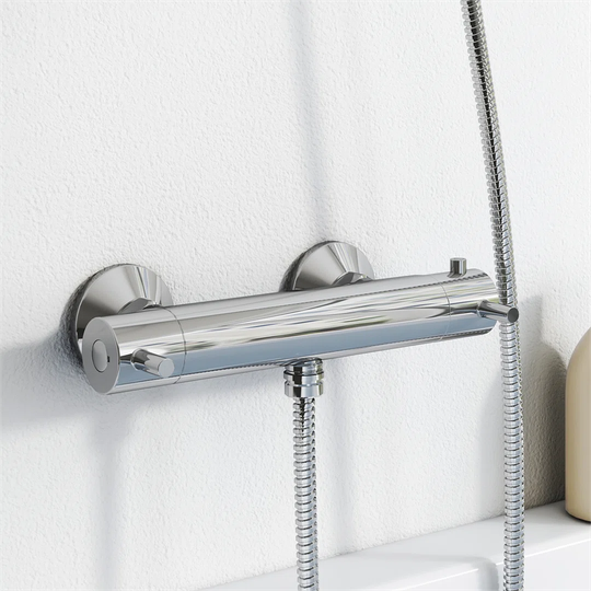 Emke shower tap with thermostat black